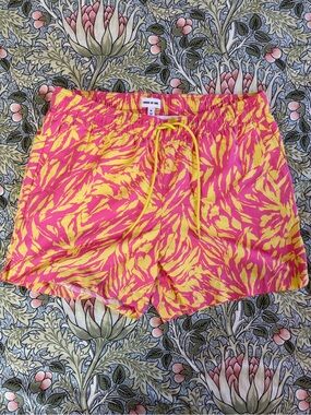 Mode Of One Bright Pink and Yellow Patterned Swim Shorts. Size Xl. Never used.